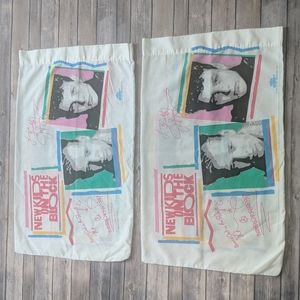 VTG 1990 New Kids On The Block Pillow Case Set